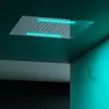 Image de Mariner Douche de tête avec effet pluie en acier inoxydable avec éclairage, pour montage au plafond, WLS3710-CR,
