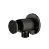 Image de Mariner Raccord mural coudé avec support de douchette rond, WLS0300-GM,