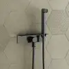 Image de Mariner Kit de douche avec raccord mural coudé, tablette et support douchette intégré, WLS3002-GM,