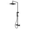 Image de Mariner Linea Colonne de douche avec mitigeur thermostatique, douchette en métal et douche de tête en acier inoxydable, angulaire, WLS5301-GM,