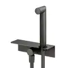 Image de Mariner Kit de douche avec raccord mural coudé, tablette et support douchette intégré, WLS3002-GR,