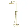 Image de Mariner Volta Colonne de douche avec mitigeur thermostatique, douchette en métal et douche de tête en acier inoxydable, rond, WLS6302-OR,
