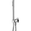 Image de Lamborghini Vortex Set de douche avec raccord mural coudé et support de douchette intégré, WLS3018-CRTL,