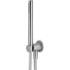Image de Lamborghini Vortex Set de douche avec raccord mural coudé et support de douchette intégré, WLS3018-CSTL,