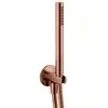 Image de Lamborghini Spectra Set de douche en acier inoxydable avec raccord mural coudé et support de douchette intégré, WLS3030-PRSTL,