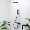 Image de Mariner Eden Colonne de douche avec mitigeur thermostatique, douche de tête en acier inoxydable et set de douche en métal, WLS6800-NO,