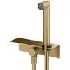 Image de Mariner Kit de douche avec raccord mural coudé, tablette et support douchette intégré, WLS3002-PSG,