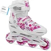 Image de Roces Compy 8.0 Girl Patins en Ligne pour Fille, Taille Réglable, Patins à roulettes, Enfant, Blanc et Violette, 26-29