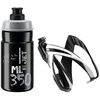 Image de Elite Kit CEO Noir Brillant + Bidon Jet 350ml Noir Logo Gris, Porte-Bidon et Bouteille Enfant pour Vélo