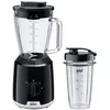 Image de Braun PowerBlend 1 JB1051BK, mélangeur de table avec verre Smoothie2Go, mélangeur avec carafe en verre triangulaire, 2 vitesses, fonction hachoir à glace, 600 W, noir