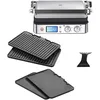 Image de Braun MultiGrill 9 CG 9043, Appareil Panini Électrique avec Plaques de Grillage et de Cuisson, 2 Thermostats Indépendants, 3 Positions de Cuisson, Plaques Lavables au Lave-Vaisselle, 2000W, Noir/Inox