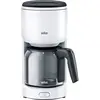 Image de Braun Braun KF 3120 WH Filterkaffeemaschine - Cafetière blanc Nombre de tasse=10 avec fonction café filtre