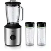 Image de Braun JB 3272 SI PowerBlend 3 Mixeur avec 2 bouteilles Smothie2Go Bol en verre pour ingrédients chauds et froids 1,5 l