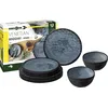 Image de BRUNNER Set de vaisselle de camping (lot de 12 pièces) pour 4 personnes - Midday Venetian - en mélamine Stone Touch de haute qualité, antidérapant et résistant