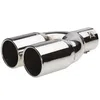 Image de Simoni Racing enjoliveur d'échappement Rond Double INOX - Ø76xL230mm - Montage ->61mm, beige