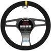 Image de Simoni Racing Couvre-Volant Carrera Look - Microfibre Noir + Marquage Jaune - 37-39cm