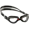Image de Cressi Flash Goggles Black/Black Red, Lunettes de Natation pour Homme avec Oculaire Séparé Anti-buée, Anti-rayures et Verres Anti-UV, Noir/Rouge_Lentilles Claire, Taille Unique