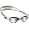 Image de Cressi Flash Goggles Clear/Clear Blue Mirrored Lens, Lunettes de Natation pour Homme avec Oculaire Séparé Anti-buée, Anti-rayures et Verres Anti-UV, Transparent/Bleu_Lentilles Miroir, Taille Unique
