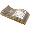 Image de CROCI Wavy, Griffoir pour Chat, Grattoir en Carton ondulé, Grattoir à Chat avec Herbe, Format 50 cm (Lot de 2)