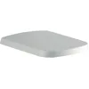Image de Ideal Standard Mia Abattant WC, forme angulaire, Siège de toilettes avec frein de chute et longue durée de vie, en duroplast robuste   Blanc (360x450x55 mm)
