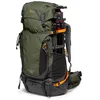 Image de Lowepro PhotoSport PRO BP 70L AW IV Sac à dos en tissu recyclé pour appareil photo sans miroir, accès avant/arrière, insert amovible pour appareil photo et accessoires, taille M/L, gris foncé/vert