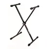 Image de QUIK LOK T/10 BK SUPPORT CLAVIER EN  X , Support pour clavier à un seul niveau, réglable en X, couleur noire.