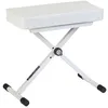 Image de QUIK LOK - BX8-WH-BB Banc Série Basic Blanc, Assise Rembourrée, Hauteur Réglable 48/51/58 cm, Structure en Acier, Couleur Blanc