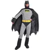 Image de Batman Classic Costume déguisement Adult Original DC Comics (Taille L) avec Muscles rembourrés, Grey, Black