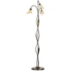 Image de ONLI - lampadaire en métal marron avec nuances dorées et verres en forme de calla ambre