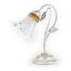 Image de Onli 4998/L Lampe de table, blanc/argent/or, métal, verre