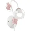 Image de ONLI Applique à une lumière en métal papillons peints en blanc/rose