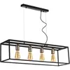 Image de ONLI Suspension à 4 lumières, noir, or