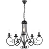 Image de ONLI 4885/5N Pompei Lustre 5 lumières Couleur Noir, Fer