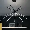 Image de Luce Ambiente Design SHANGHAI Suspension à 8 sources lumineuses, LED, LED-SHANGHAI-S8 NERO,