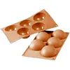 Image de silikomart | SF001 Moule en silicone pour Monoportions SEMISFERA, anti-adhérent, 5 cavités, Lot de 1 Moule à gâteau, Ø 80, h 40 mm, Made in Italy