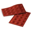 Image de silikomart | SF031 Moule en silicone pour Monoportions MADELEINE, antiadhésif, 15 Monoportions, Lot de 1 Moule à gâteau, 44 x 34 mm, h 10 mm, Made in Italy