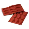 Image de silikomart | SF039 Moule en Silicone pour BARCHETTA Monoportions, antiadhésif, 9 Monoportions, Lot de 1 Moule à gâteau, 100 x 44 mm, h 15 mm, Made in Italy