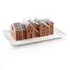 Image de Moule à bûche 3D en silicone village enneigé Silikomart
