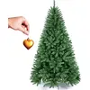 Image de Bakaji Sapin de Noël 210 cm Coeur d'or écologique et Ignifuge avec Base en Fer Pliable 975 Branches à Crochet Couleur Vert