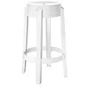 Image de Kartell Charles Ghost, Tabouret Medium, H. 65 cm, Blanc, Lot de 2