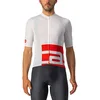 Image de Castelli 4522028 Downtown Jersey T-Shirt Homme White/Red Taille XL