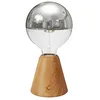 Image de creative cables - Lampe portative LED rechargeable Cabless01 avec ampoule globo demi-sphère argent - Avec ampoule, Neutre