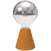 Image de creative cables - Lampe portative LED rechargeable Cabless01 avec ampoule globo demi-sphère argent - Avec ampoule, Safran