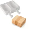 Image de Silikomart 25.321.87.0065 Set GEL01 Kit de 2 Moules Forme Classique Silicone Blanc