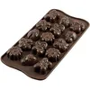 Image de silikomart | SCG24 Moule en Silicone pour chocolats CHOCO SPRINGLIFE, antiadhésif, 15 chocolats, paquet de 1 Moule pour sucreries, Easy Choc, 36 x 26 mm, h 15 mm, Made in Italy