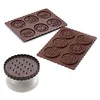 Image de silikomart | CKC05 Moule en Silicone pour chocolats COOKIE DOLCE VITA SLIM, antiadhésif, 6 chocolats, paquet de 1 Moule pour sucreries, Easy Choc, Ø 57 mm, h 5 mm, Volume 34 ml, Made in Italy