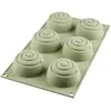 Image de silikomart | Moule à Gâteau en Silicone MINI GIROTONDO, Anti-adhérent, 6 Mini Spirales, Lot de 1 Moule à Gâteau, Design 3D, Ø 68 h 37 mm, Volume 600 ml, Made in Italy