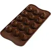 Image de silikomart | SCG28 Moule en silicone pour chocolats CHOCO FLAME, antiadhésif, 15 chocolats, paquet de 1 Moule pour sucreries, Easy Choc 3D, Ø 27 h 28 mm, Made in Italy