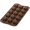 Image de silikomart | SCG51 Moule en Silicone pour chocolats CHOCO GAME, antiadhésif, 15 chocolats, paquet de 1 Moule pour sucreries, Easy Choc, 22 x 22 mm, h 20 mm, Volume 120 ml, Made in Italy