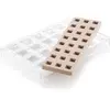 Image de Silikomart - KIT QUADRO 01 - CH015 MOULE EN TRITAN 25 X 25 H 15 MM + ICH015 MOULE EN SILICONE N. 24, Blanc et Brun